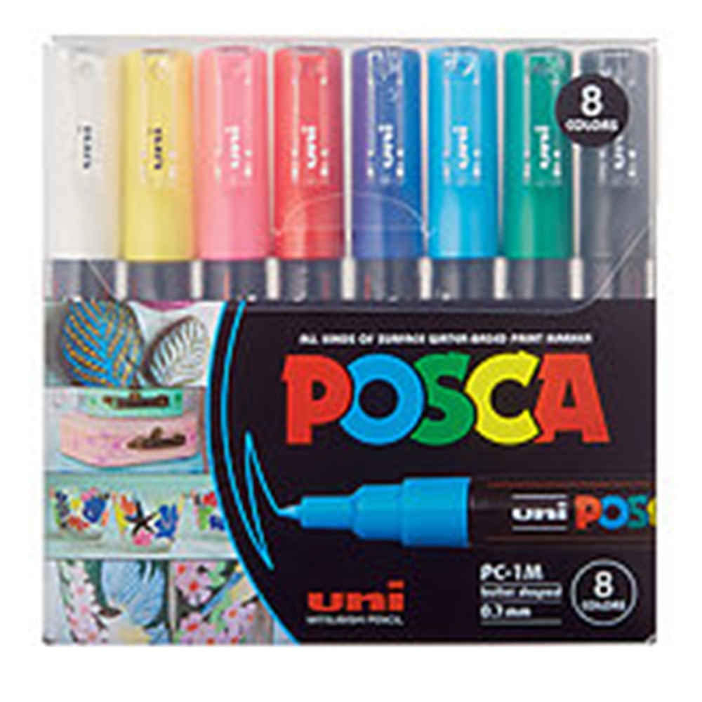 Posca, Paint Marker, Art & School, 16-Color, Xtra Fine, 488560